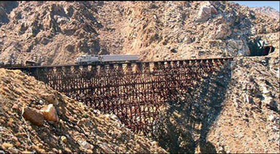 Historic shot of Carrizo Badlands rail line