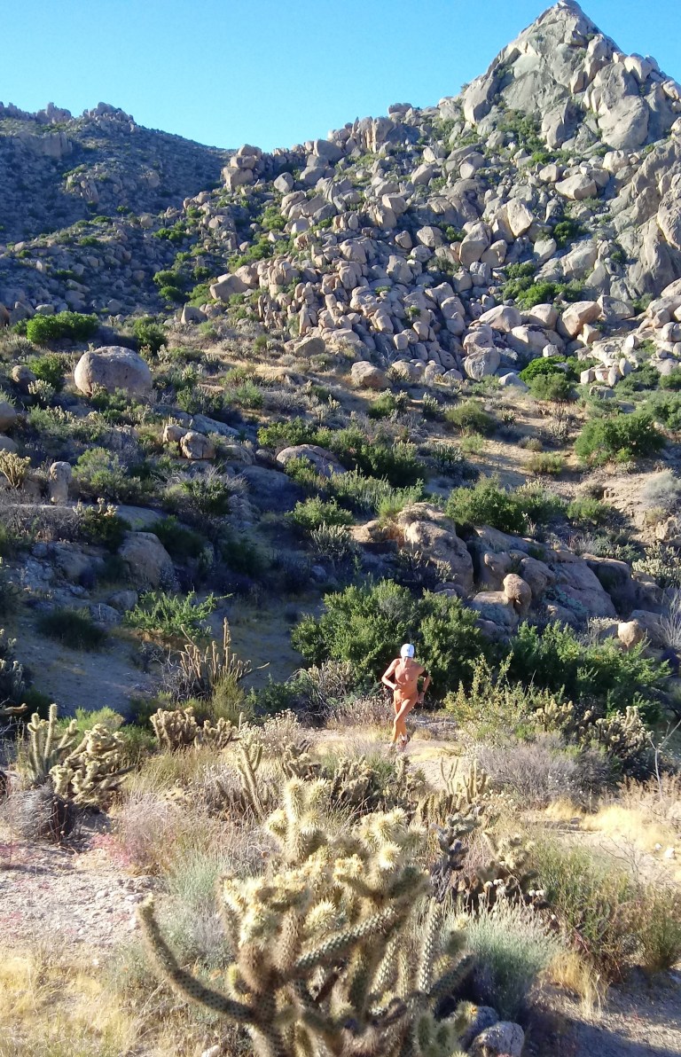 A runner on the Bare Booty 5k trail